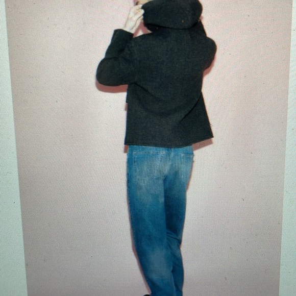 Zara wool bomber style cropped toggle coat - Picture 5 of 12